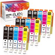 ejet Compatible Ink Cartridge Replacement for HP 564XL 564 XL to use with Photosmart 7520 6520 5520 5510 Deskjet 3520 Officejet 4620 (6 Black,3 Cyan,3 Magenta,3 Yellow,15-Pack)