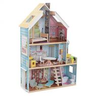 KidKraft Zoey Dollhouse with EZ Kraft Assembly with 18 Accessories Included, Gift for Ages 3+