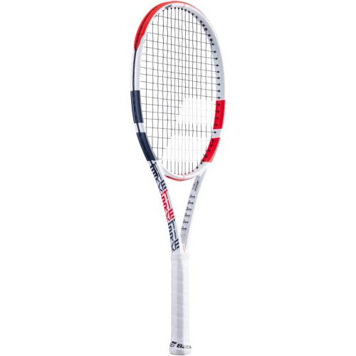 바볼랏 Babolat Pure Strike 100 Tennis Racquet (3rd Gen) - Strung with 16g White Babolat Syn Gut at Mid-Range Tension