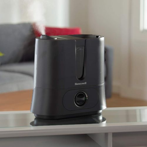  Honeywell Top Fill Cool Mist Humidifier Black Ultra Quiet with Auto Shut-Off, Variable Settings, Removeable Tank & Rotating Mist Nozzle for Medium to Large Rooms, Bedroom, Baby Roo