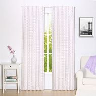 The Peanut Shell Purple Triangle Dot Window Drapery Panels - Set of Two 84 by 42 Inch Panels