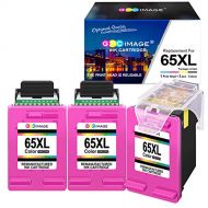 GPC Image Remanufactured Ink Cartridge Replacement for HP 65XL 65 XL N9K03AN Compatible with DeskJet 3720 3721 3752 2652 Envy 5055 5052 5058 5012 AMP 100 125 Printer Tray(1 Print H