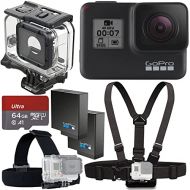 GoPro HERO7 (Hero 7) Black - E-Commerce Packaging - Waterproof Action Camera with Touch Screen, 4K HD Video, 12MP Photos, Live Streaming and Stabilization - with Accessory Kit - Fu