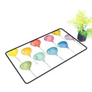 Gmnalahome Outdoor/Indoor Mat Balloons Party Happy Birthday Celebration Festive Themed Watercolor Artwork Waterproof and Easy Clean W39 x H15 INCH