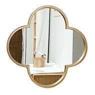 HUMAKEUP Metal Frame Hanging Mirror Large Plum Decorative Wall Mirror for Entrance Channel Bathroom Living Room Study Gold (Size : Diameter 60cm)