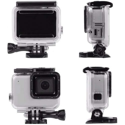  ParaPace Waterproof Housing Case for GoPro Hero 7 White/Silver,Protective 45m Underwater Dive Case Shell with Replaceable Touch Back Cover for GoPro Camera Accessories
