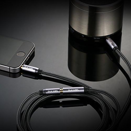  [아마존베스트]DuKabel Headset Extension 4-Pin TRRS Nylon 3.5 mm Stereo Audio Extension Cable (Male to Female) Jack Adapter Cable for Lavalier Microphone with Gold-Plated Contacts - Top Series 1.