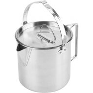 Pasamer 1.2L Camping Tea Kettle, Outdoors Camping Pot Portable Folding Hiking Pot Stainless Steel Kettle Cookware Coffee Tea Picnic Camping Pot with Lids for Hiking Backpacking Pic