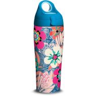 Tervis 1311291 Bright Wild Blooms Insulated Travel Tumbler with Lid 24 oz Water Bottle - Stainless Steel, Silver