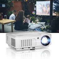 CAIWEI Full HD Projector, 5500 Lumen LED 1080P Projector for Family Outdoor Movie Wall Video, Digital Gaming Cinema Projector Smartphone Android PC Compatible, Electronic 25% Zoom, 200 Sc