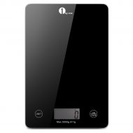 1byone Food Scale Digital Kitchen Scale Weigh in Gram LB and OZ Cooking Scale Baking Scale, Digital Coffee Scale from 0.17oz up to 11 lbs, Weigh Max 5000g (11lbs), Black