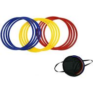 Trademark Innovations Speed & Agility Training Rings - Set of 12 - 16 Diameter - With Carrycase - (Multicolor)