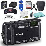 Nikon COOLPIX W300 Digital Camera (Black) (26523) + SanDisk 32GB Ultra Memory Card + Memory Card Wallet + 12 Inch Flexible Tripod + Camera Bag + Deluxe Cleaning Set + USB Card Read