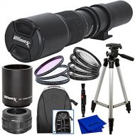 Ultimaxx High-Power 500mm f/8 Manual Multi-Coated Preset Telephoto Lens Kit for Nikon Z50, Z6, and Z7 Z-Mount Cameras - Includes: T-Mount to Nikon Z-Mount Adapter & More
