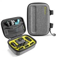 tomtoc Carry Case for GoPro Action Camera and Accessories, Protective Waterproof Storage Case Compatible with Selfie Stick and GoPro Hero8 Black/Hero7 Black/Hero7 Silver/Hero6 Blac