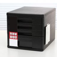 LPYMX Desktop File Cabinet with Chest of Drawers Storage Cabinet Storage Cabinet (Color : Black)