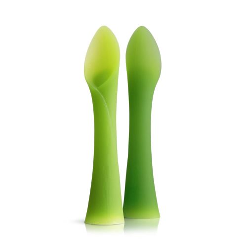  Olababy 100% Silicone Soft-Tip Training Spoon for Baby Led Weaning 2pack