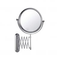 BYCDD Makeup Mirror Wall Mounted, Two-Sided Swivel Vanity Mirror Extendable Bathroom Beauty Mirror,Silver_6 inch