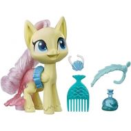 My Little Pony Fluttershy Potion Dress Up Figure - 5-Inch Yellow Pony Toy with Dress-Up Fashion Accessories, Brushable Hair and Comb