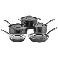 CUISINART MSS-8 Mica Shine Stainless Cookware Set, 8 Piece, Black
