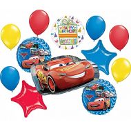 Mayflower Products Disney Cars Party Supplies Lightning McQueen Birthday Balloon Bouquet Decorations 12 pieces