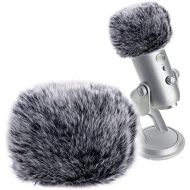 SUNMON Microphone Furry Windscreen Muff, Perfect Mic Pop Filter Mask Shield for Blue Yeti, Yeti Pro Microphones
