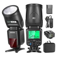 Neewer R1 TTL Flash Speedlite Compatible with Nikon DSLR Cameras, 76Ws 2.4G TTL Round Head, 1/8000s HSS, 2.1s Recycle Time, 11.1V/2000mAh Lithium Battery, 500 Full Power Shots, 2W
