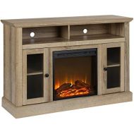 Ameriwood Home Chicago Fireplace TV Stand for TVs up to 50, Natural