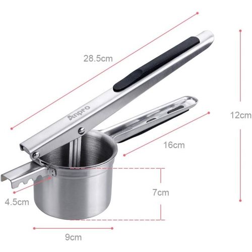 Anpro Potato Ricer and Masher, Stainless Steel Fruit and Vegetables Masher Food Ricer Press Strainer Potato Mashers Ricers: Kitchen & Dining