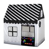 Wai Sports & Outdoors Household Children Printing Play Tent Small Game House (Black White) Tents & Accessories (Color : Black White)