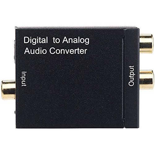  Gemgoo Digital Optical Coax to Analog Stereo Audio L/R Converter Adapter with Optical Cable RCA Cable