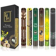 인센스스틱 ZED BLACK Aroma Premium Fragrance Sticks - Pack of 6 - Serene and Enthralling 120 Incense Sticks ? Feel The Natural Fragrances with Scented Oil Sticks