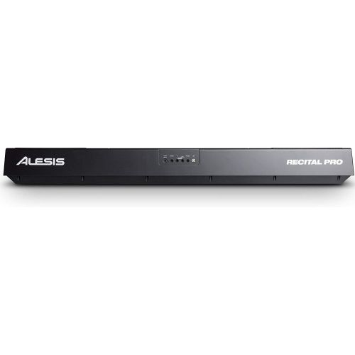  Alesis Recital Pro | Digital Piano / Keyboard with 88 Hammer Action Keys, 12 Premium Voices, 20W Built in Speakers, Headphone Output & Powerful Educational Features