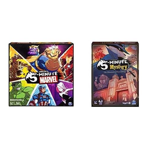  Spin Master Games 5-Minute Mystery and 5-Minute Marvel Game Bundle for Kids Aged 8 and Up