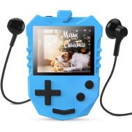 [아마존베스트]MP3 Player for Kids, AGPTEK K1 Portable 8GB Children Music Player with Built-in Speaker, FM Radio, Voice Recorder, Expandable Up to 128GB, Blue, Upgraded Version