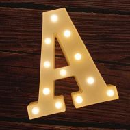 [아마존베스트]MUMUXI LED Marquee Letter Lights 26 Alphabet Light Up Marquee Number Letters Sign for Wedding Birthday Party Battery Powered Christmas Lamp Night Light Home Bar Decoration (A)
