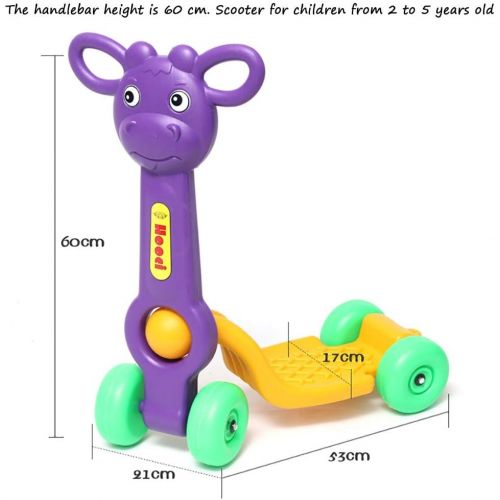  WYQ Tretroller fuer Kinder im Alter von 2 bis 5 Jahren, Die Hoehe der Lenkstange ist 60 cm, Roller fuer Kleinkinder (Farbe : Blau)