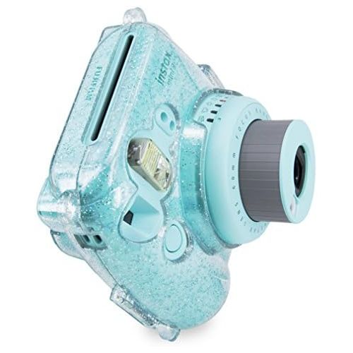  Wolven Clear Camera Case w Adjustable Rainbow Shoulder Strap Compatible with Fujifilm Instax Mini 8, Mini 8+, Mini 9 Instant Camera (Crystal)