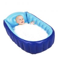 Baby Inflatable Bathtub - Cartoon Inflating Bath Tub for Toddlers Kids Portable Swimming Pool...