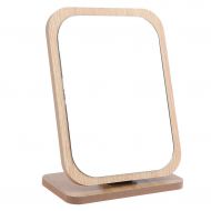 B Blesiya Foldable/Detachable Standing Mirror Cosmetic Mirror Table Mirror with Wood Frame and...
