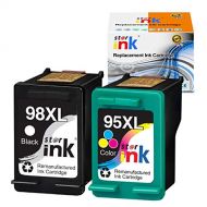 st@r ink Remanufactured ink Cartridge Replacement for HP 98 95 for Deskjet 6940 5940 6980 6988 D4160 OfficeJet 100 150 H470 6310 PhotoSmart 2575 2570 C4180 Printer(Black Color) 2-P