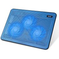 [아마존베스트]havit HV-F2056 15.6-17 Inch Laptop Cooler Cooling Pad - Slim Portable USB Powered (3 Fans) (Blue)