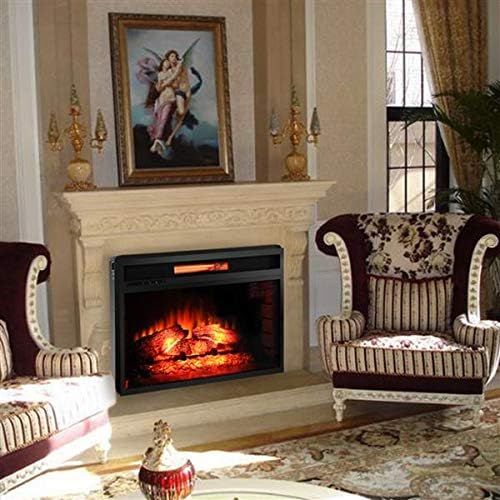  通用 Electric Fireplace Stove Insert with Remote, for TV Stands Mantels for Living Room & More, Black