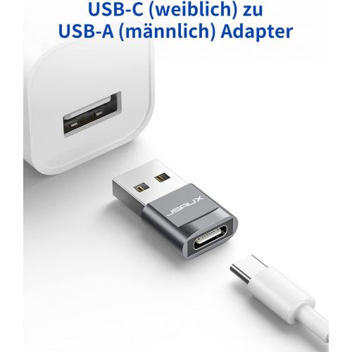  [아마존베스트]JSAUX USB A auf USB C Buchse Adapter [2 Stueck] USB Typ C Adapter Kompatibel fuer iPhone 11/12 Pro Max, Samsung Galaxy Note 10/Note 20/S20/S20 FE/A70/A50/A90, Google Pixel 4/4XL/3/3X