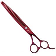 Fenice 8.0 inch Purple Professional Japan 440c Pet Scissors for Dogs Thinning Animal Grooming