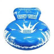 Abaodam 1 Pc Outdoor Sports Thickened PVC Snow Tube Inflatable Snow Sled (Blue)-