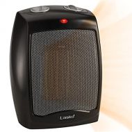 Lasko CD09250 Ceramic Adjustable Thermostat Tabletop or Under-Desk Heater, 9 Inches High, Black