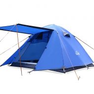 Lumeng Waterproof Double Layer Dome Tent Backpacking with Footprint Camping Dome Tents (Color : Blue, Size : One Size)