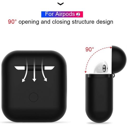  [아마존베스트]Molylove Silicone Cases, 2 x Silicone Cases compatible with Apple AirPods 2 & 1, Molylove Shockproof silicone case (LED Visible on the Front), Supports Wireless Charging (AirPods 2