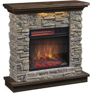 Duraflame Wall Mantel, Smoky Gray Stone Electric Fireplace